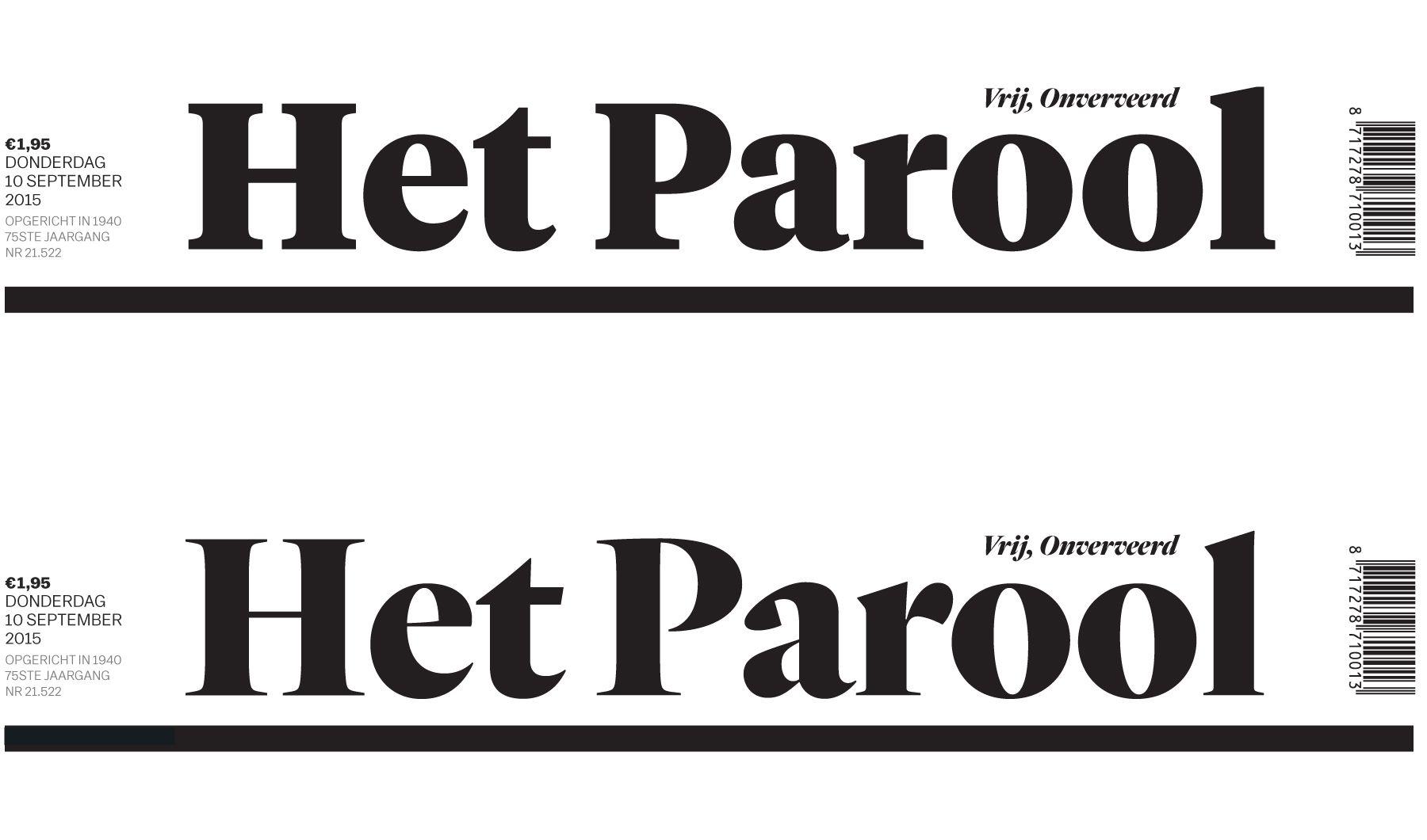 Black and White Newspaper Logo - Het Parool