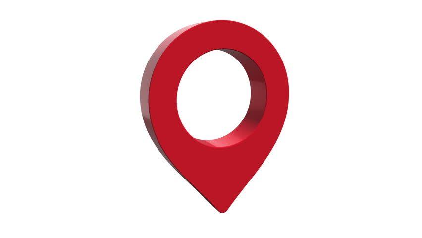 Location Pin Logo - Pin Geo Location Isolated Icon Stock Footage Video (100% Royalty ...