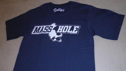Masshole Logo - New England Boston Themed Masshole State Logo T Shirt Mens XXLarge ...