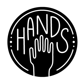 Black and White Newspaper Logo - Hands Press