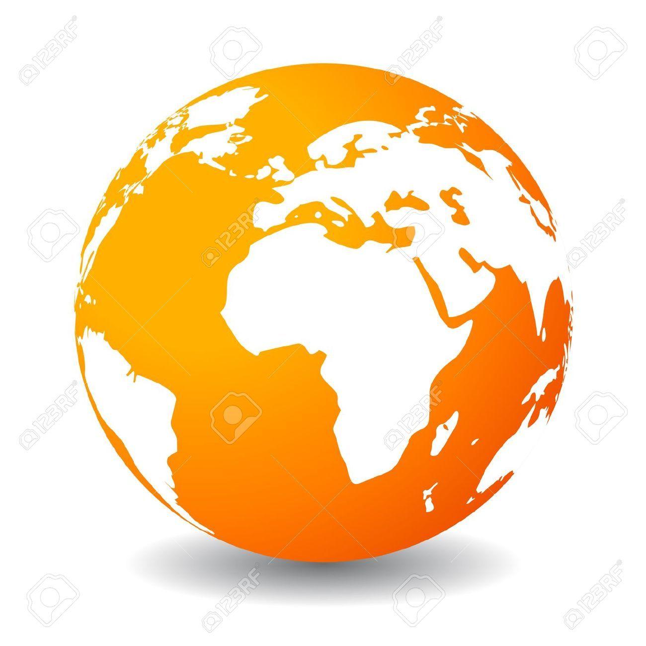 Earth Globe Logo - Orange Globe Free Clipart