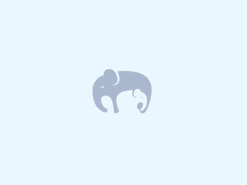 Baby Elephants Logo - Elephant & Baby Logo by Rose van der Ende | Dribbble | Dribbble