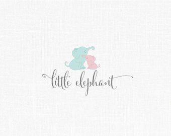 Baby Elephants Logo - Custom Baby Logo Design | Etsy