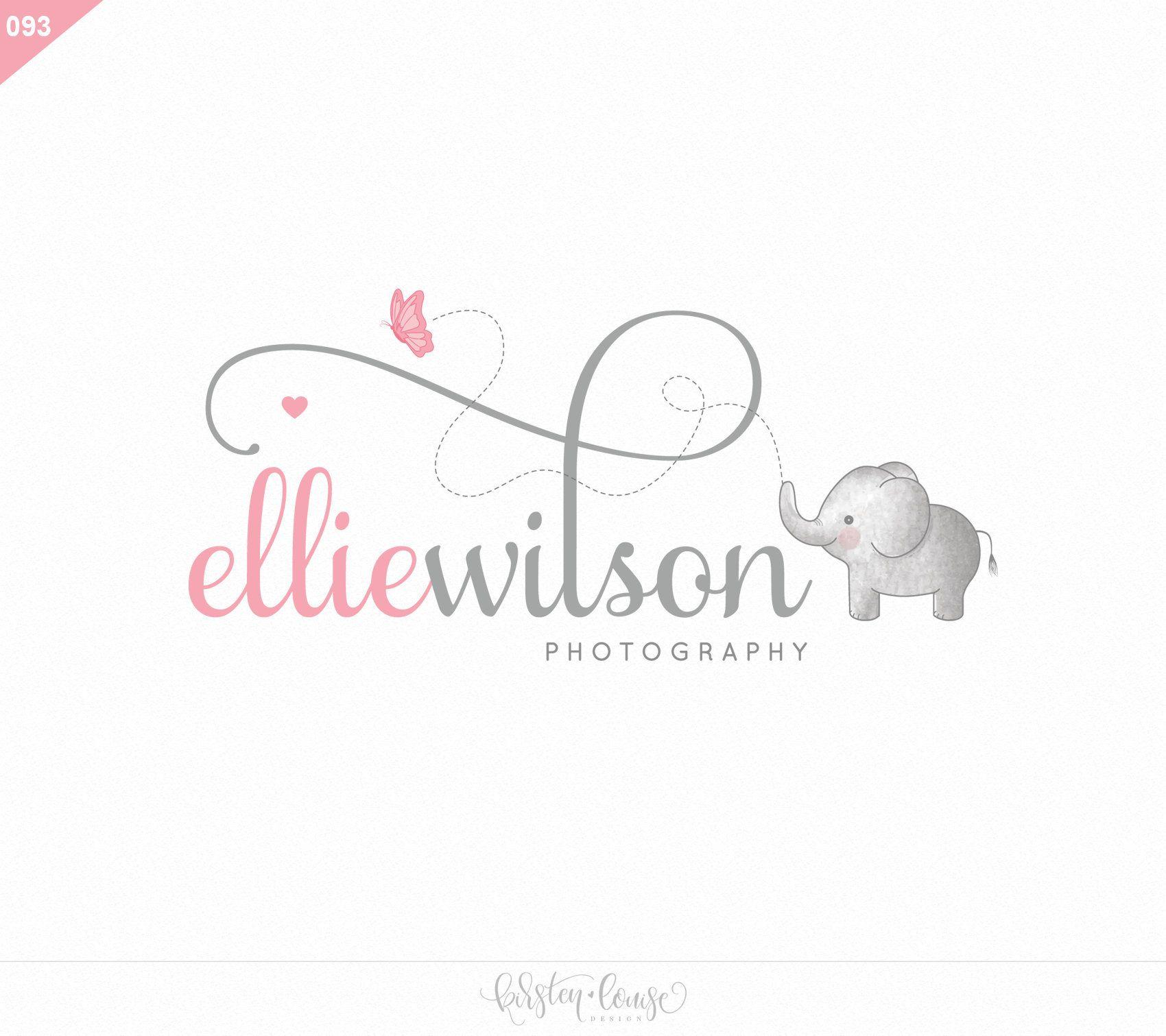 Baby Elephants Logo - Premade Elephant Logo Baby Elephant Logo Photography Logo