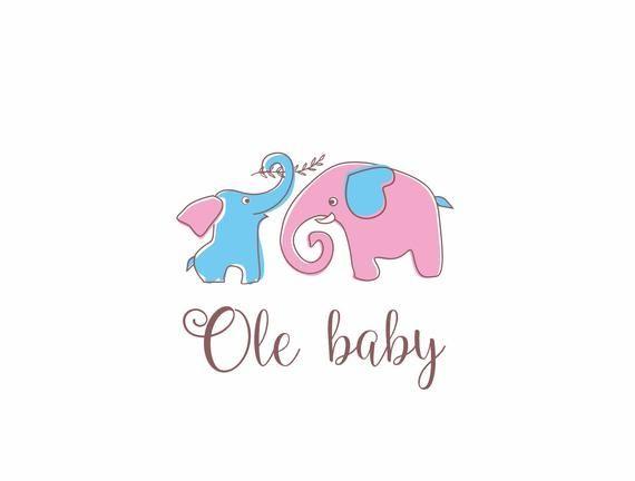 Baby Elephants Logo - Logo Elephant Baby Elephant logo logo Baby cute logo | Etsy