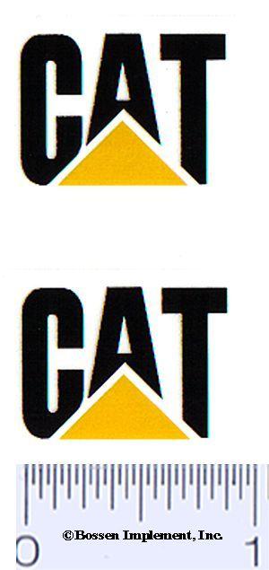 Black Cat Triangle Logo - Decal CAT Logo (black, yellow triangle)
