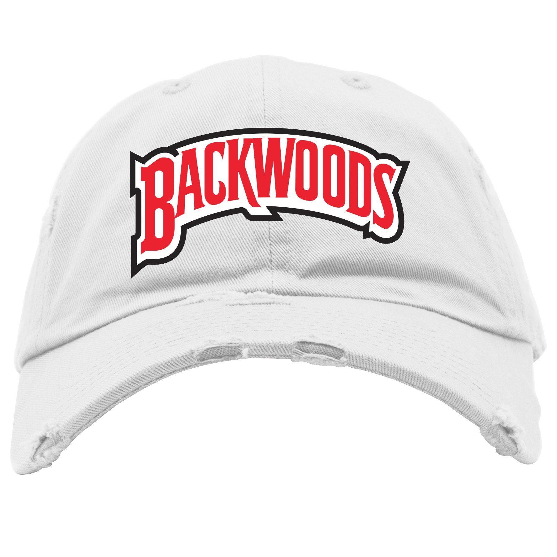 Backwoods Logo - Backwoods Russian Cream Cigars White Distressed Dad Hat – Cap Swag
