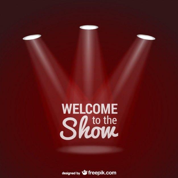 Welcome to the Show Logo - Welcome to the show background with spotlights Vector | Free Download