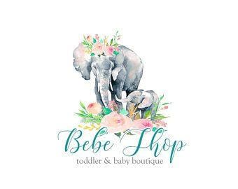 Baby Elephants Logo - Elephant logo | Etsy