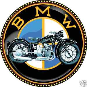 BMW Motorcycle Logo - Vintage BMW Motorcycle, Roundel Emblem, Flat Flexible Refrigerator ...