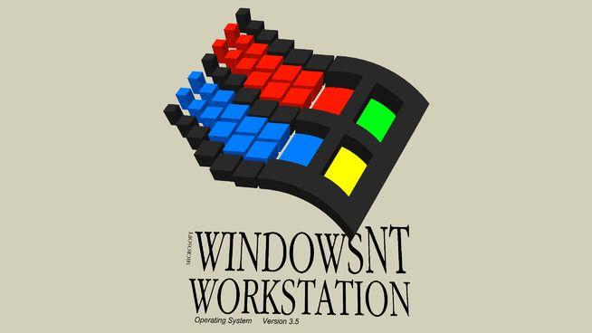 Windows 3.5 Logo - Microsoft Windows NT Workstation 3.5 Logo (1994-1995) | 3D Warehouse