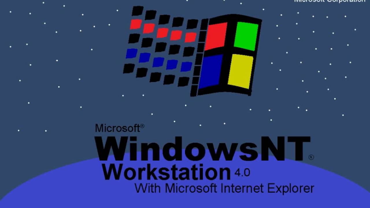 Windows 4.0 Logo - Windows NT Workstation 4.0 Sound custon Drawn Logos - YouTube