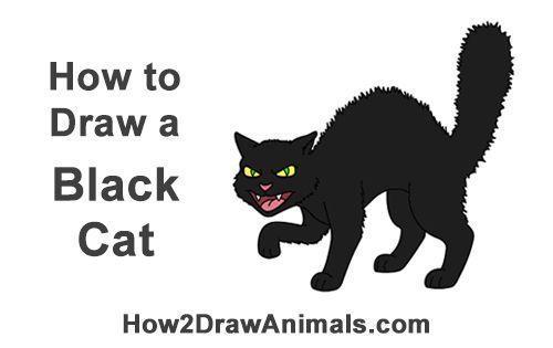 Black Cat Triangle Logo - Drawn Black Cat triangle shaped head 11 - 500 X 315 ...
