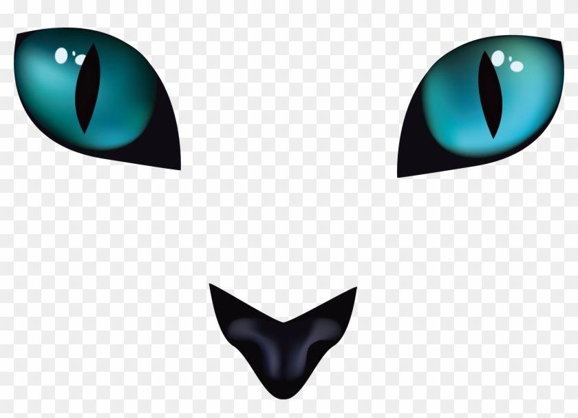 Black Cat Triangle Logo - Horrible Black Cat Eyes Eye Png Transparent PNG Clipart