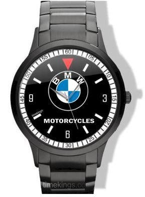 BMW Motorcycle Logo - BMW Motorcycles Logo Black Steel Watch