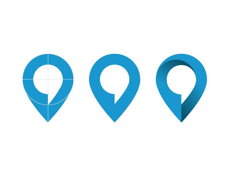 Map Logo - Location-pin & speech-bubble | DIY & Crafts | Logo design, Logos ...