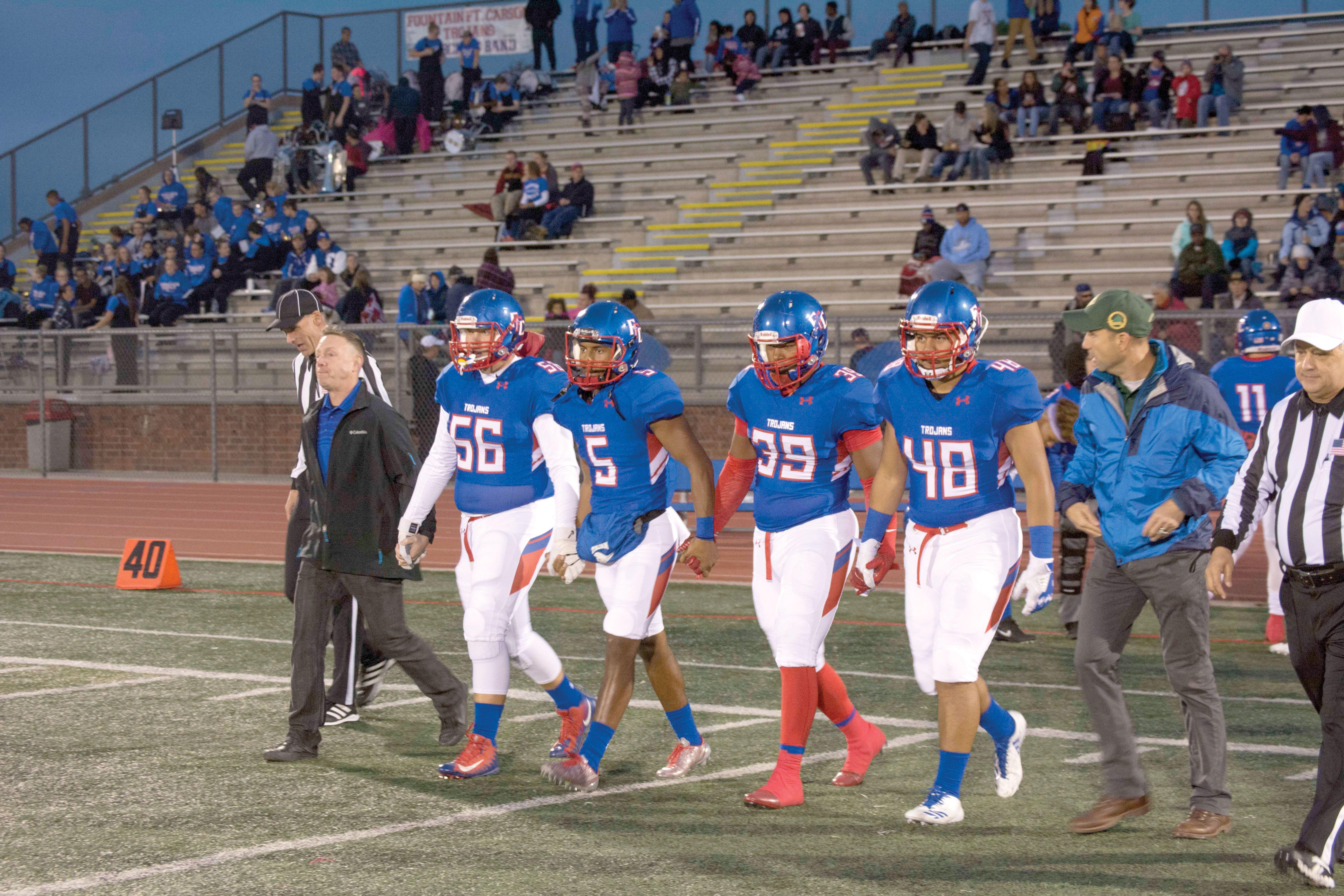 Fountain Fort Carson Logo - Trojans salute military