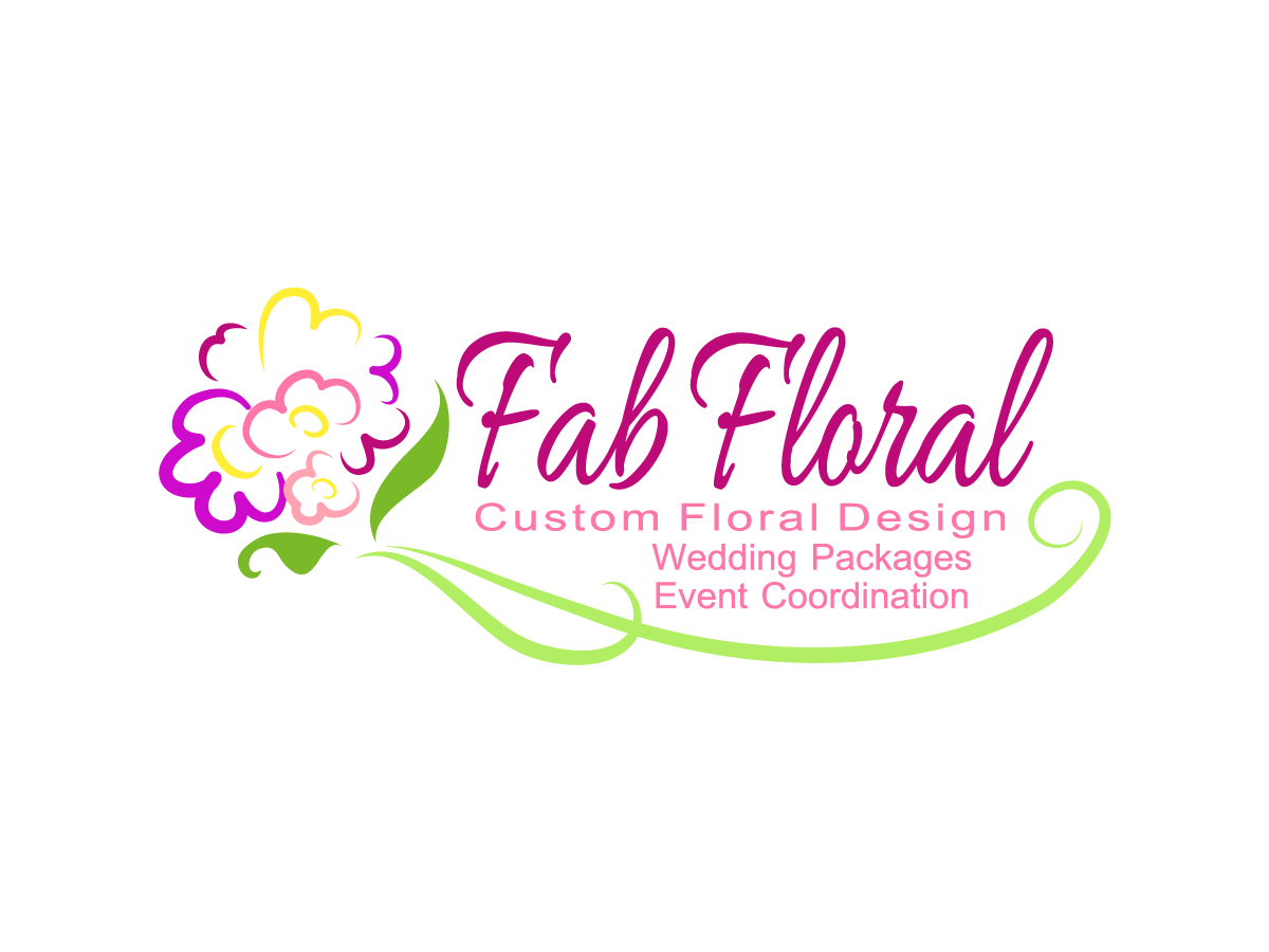 Florist Company Logo - Elegant, Feminine, Event Planning Logo Design for Fab Floral