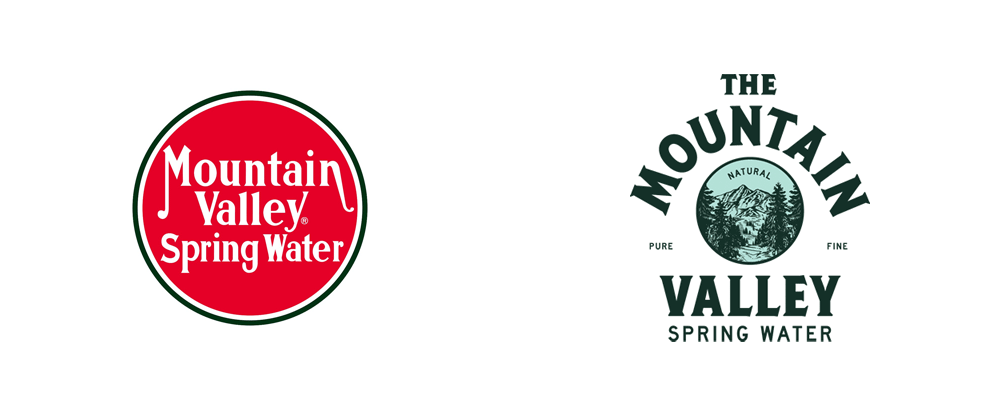 Mountain in Circle Brand Logo - Brand New: New Logo and Packaging for Mountain Valley Spring Water ...