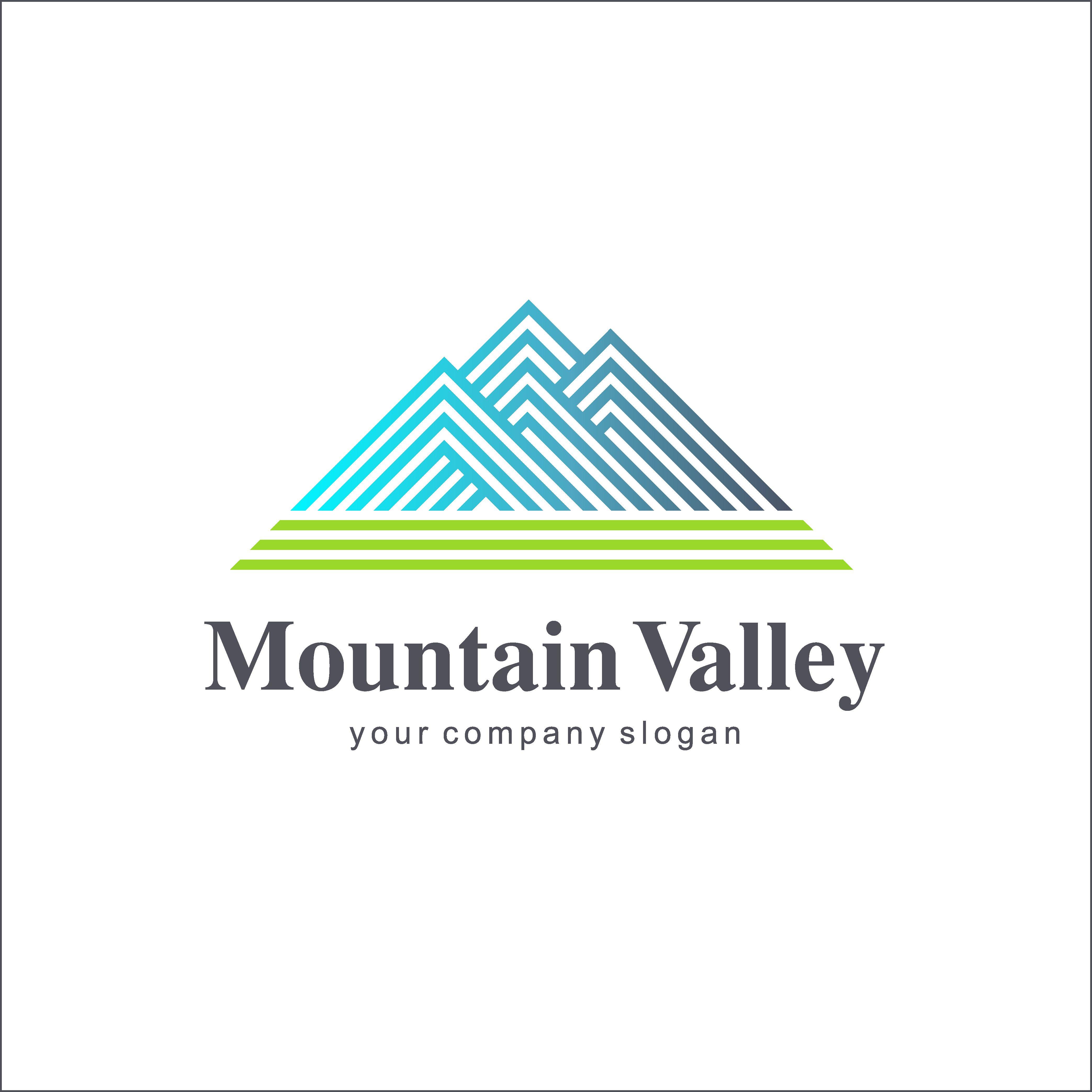 Mountain Valley Logo - Vector logo template. Mountain Valley | Logo | Logo templates, Logos ...