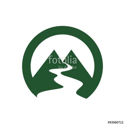 Mountain Valley Logo - M Mountain and Valley Flat Logo Icon