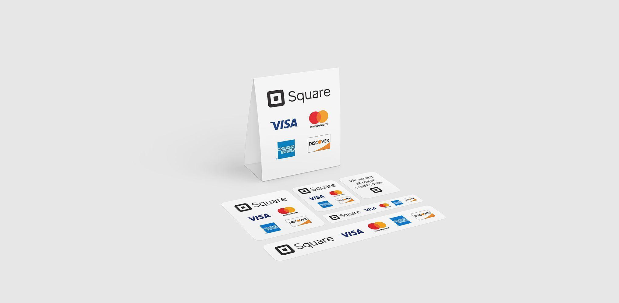We Accept Square Logo - Credit Card Marketing Kit