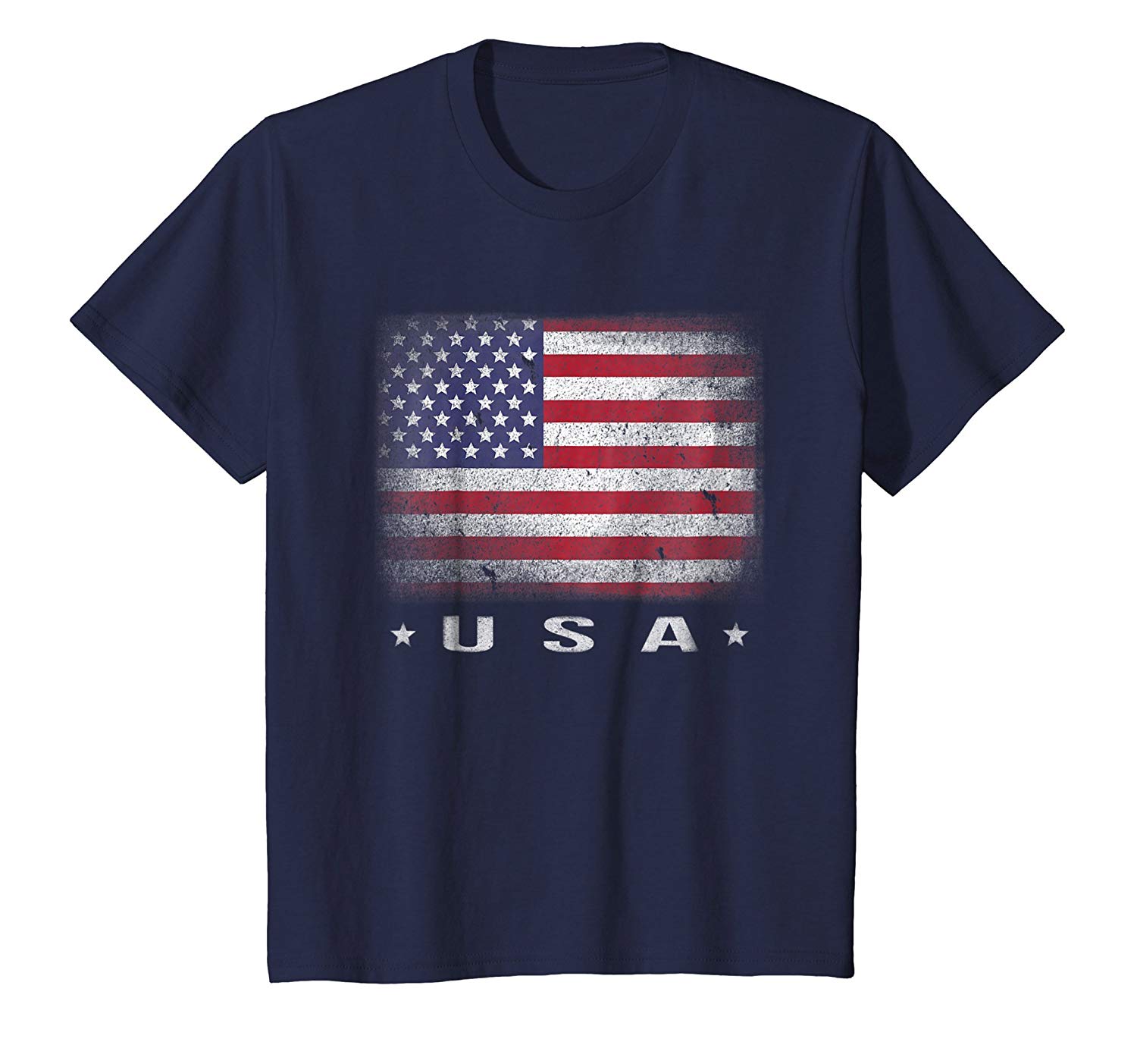 Us Red White Blue Star Logo - USA Flag T shirt 4th July Fourth Red White Blue Star Stripes – T-Popy