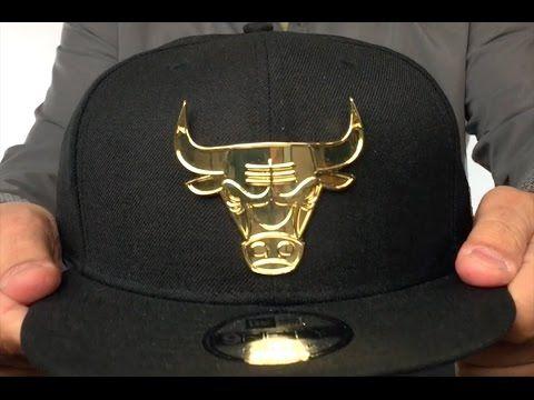 Black and Gold Bull Logo - Bulls 'GOLD METAL-BADGE SNAPBACK' Black Hat by New Era - YouTube