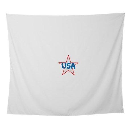 USA Red White Blue Triangle Logo - USA, red, white, blue, star! Wall Tapestry by mcusa1