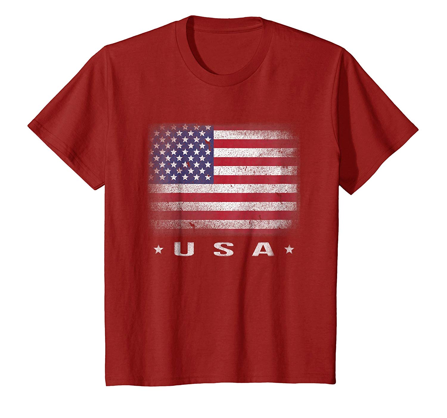 Us Red White Blue Star Logo - USA Flag T shirt 4th July Fourth Red White Blue Star Stripes