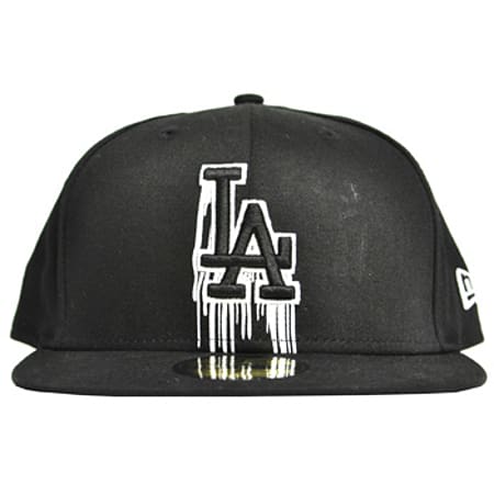 Black and White La Logo - Buy New Era Caps & White LA Trickle Headwear
