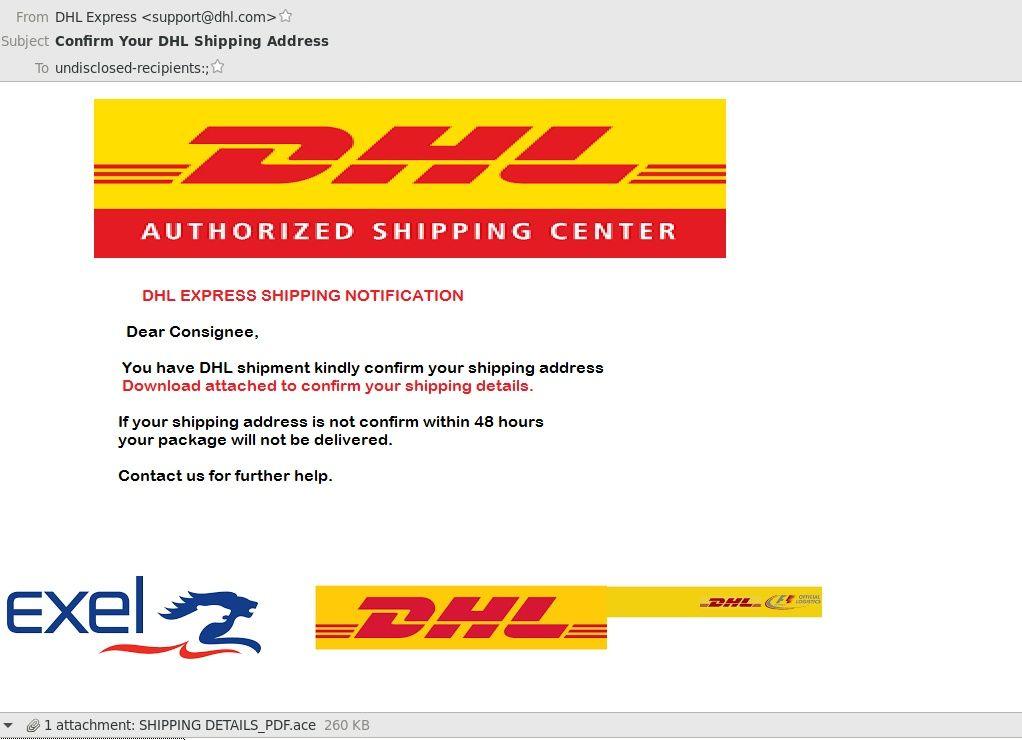 DHL New Logo - DHL branding exploited