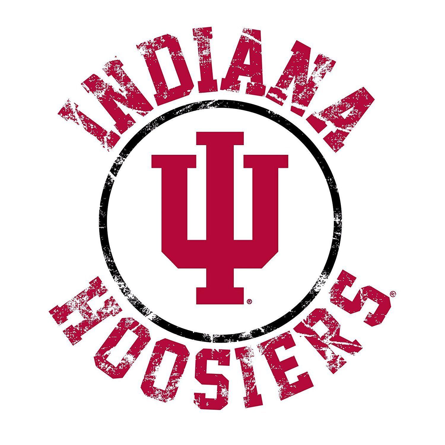 Indiana Logo - Distressed Circle Logo Indiana - White - Underground Printing