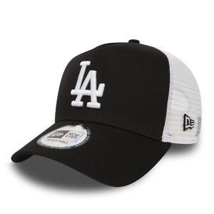 Black and White La Logo - NEW ERA MEN BASEBALL CAP.MLB LA DODGERS BLACK CLEAN A FRAME MESH ...