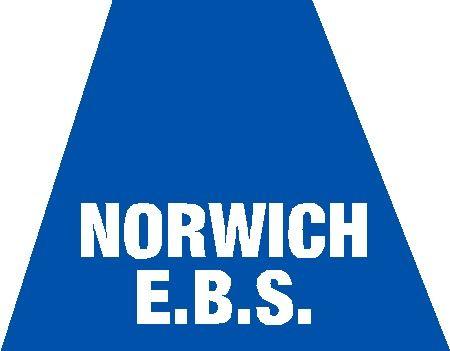 Blue Trapezoid Logo - Norwich E.B.S Blue Helmet Trapezoid Decal
