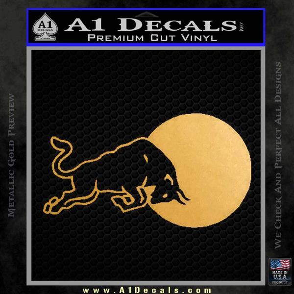 Black and Gold Bull Logo - Red Bull Decal Sticker B1 » A1 Decals