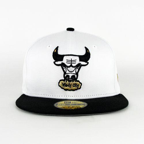 Black and Gold Bull Logo - Chicago Bulls White Black Gold (GrayUnder) 59fifty