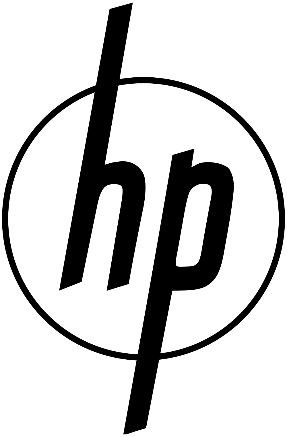 Old HP Logo - HP Original Logo 1954 Trademark.svg