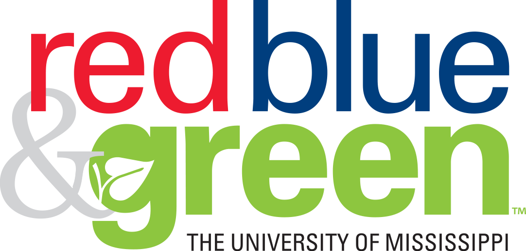 Red and Green Logo - Office of Sustainability. University of Mississippi