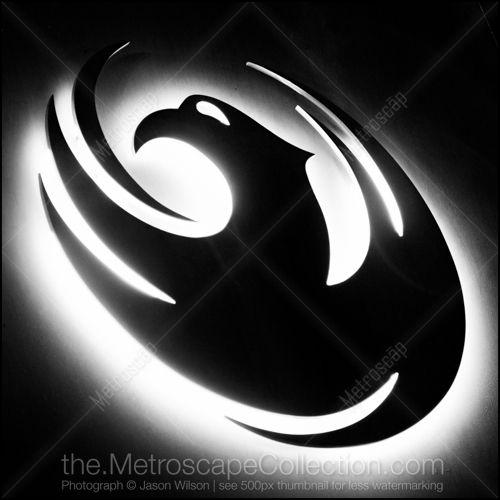 White Phoenix Logo - Black & White Photography Print of The Phoenix Logo