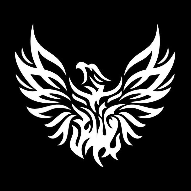 Silver Phoenix Logo - 15.2*14CM Phoenix Mythical Animal Car Styling Amazing Bird Bumper