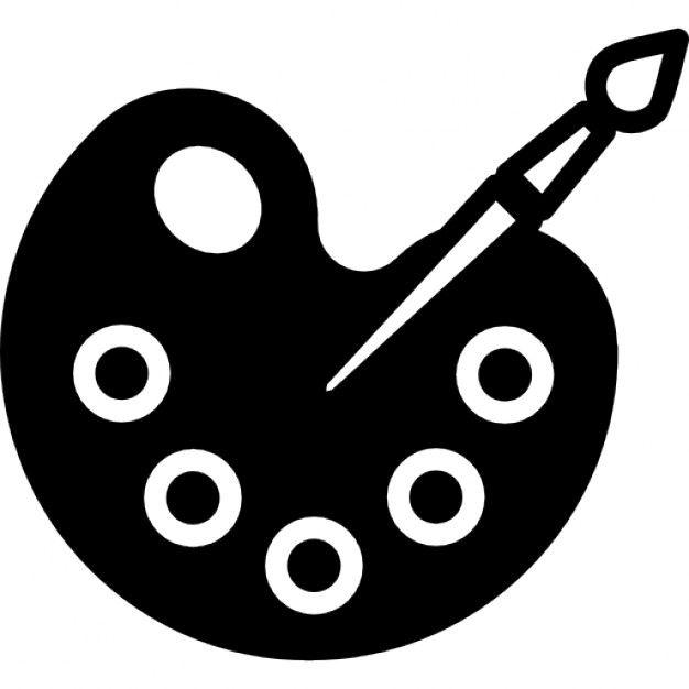 Painting Black and White Logo - Free Painting Icon Vector 136745. Download Painting Icon Vector