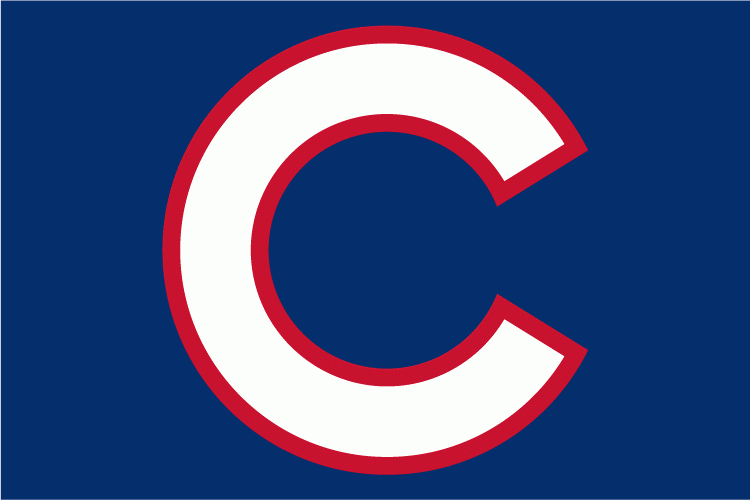 Red White and Blue with the Letter C Logo - Chicago Cubs Cap Logo (2007) - (BP) White C outlined in red on blue