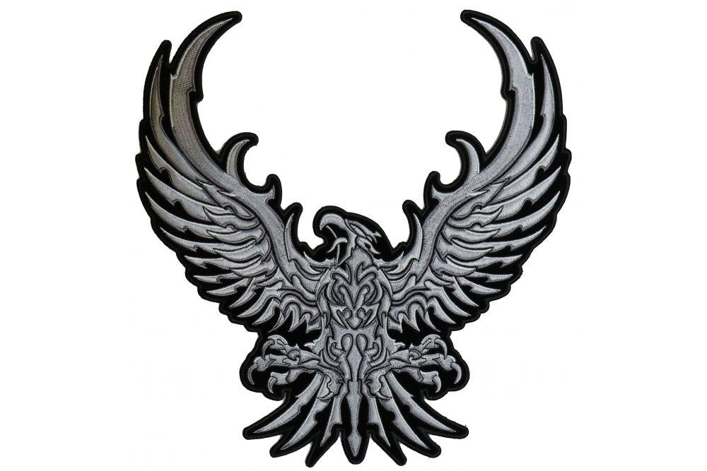 Silver Phoenix Logo - Eagle Patch Large Silver Phoenix - TheCheapPlace