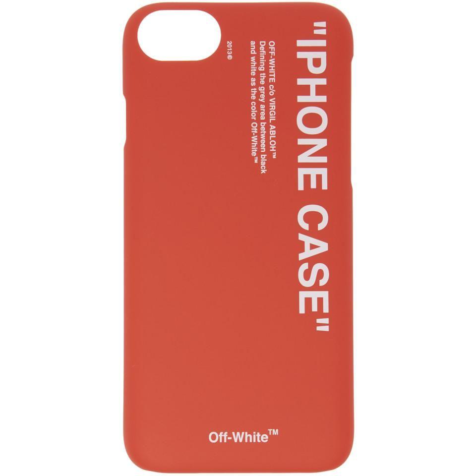 White and Red C Logo - Off-White c/o Virgil Abloh Red Quote Iphone 8 Case in Red for Men - Lyst