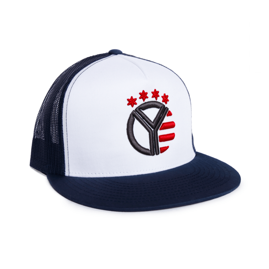 Red White and Blue with the Letter C Logo - The Red, White, & Blue Whiskey Riff Snapback