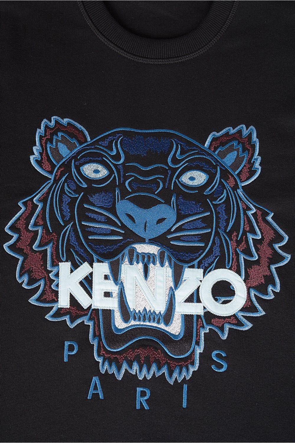 Kenzo Tiger Logo - KENZO Kenzo Tiger Logo Sweatshirt Black - Clothing from Circle ...