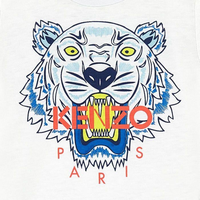 Kenzo Tiger Logo - Leo & Bella. Kenzo Kids SS18 T Shirt Boys Tiger Logo Print White