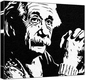 Painting Black and White Logo - Albert Einstein Pop Art Painting 100% Original Painting. Not a