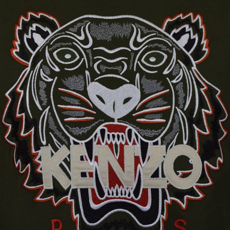 Kenzo Tiger Logo - Select Kenzo Sweatshirts In Stock Kenzo Khaki Orange Tiger